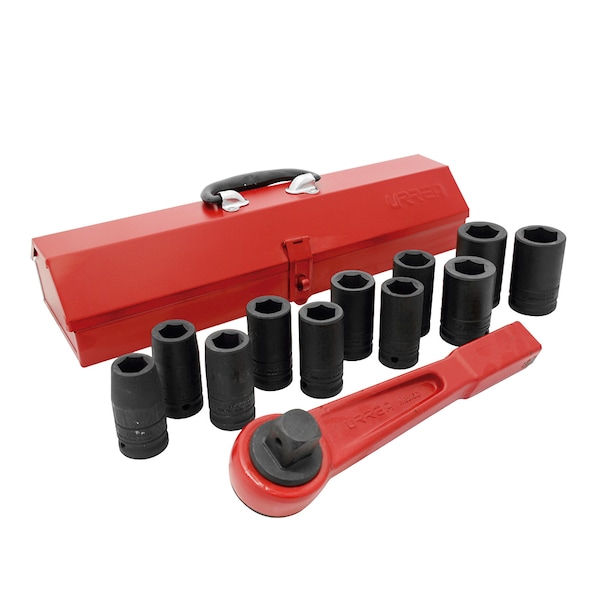 3/4" Drive Deep Socket, Metric, 13 pcs